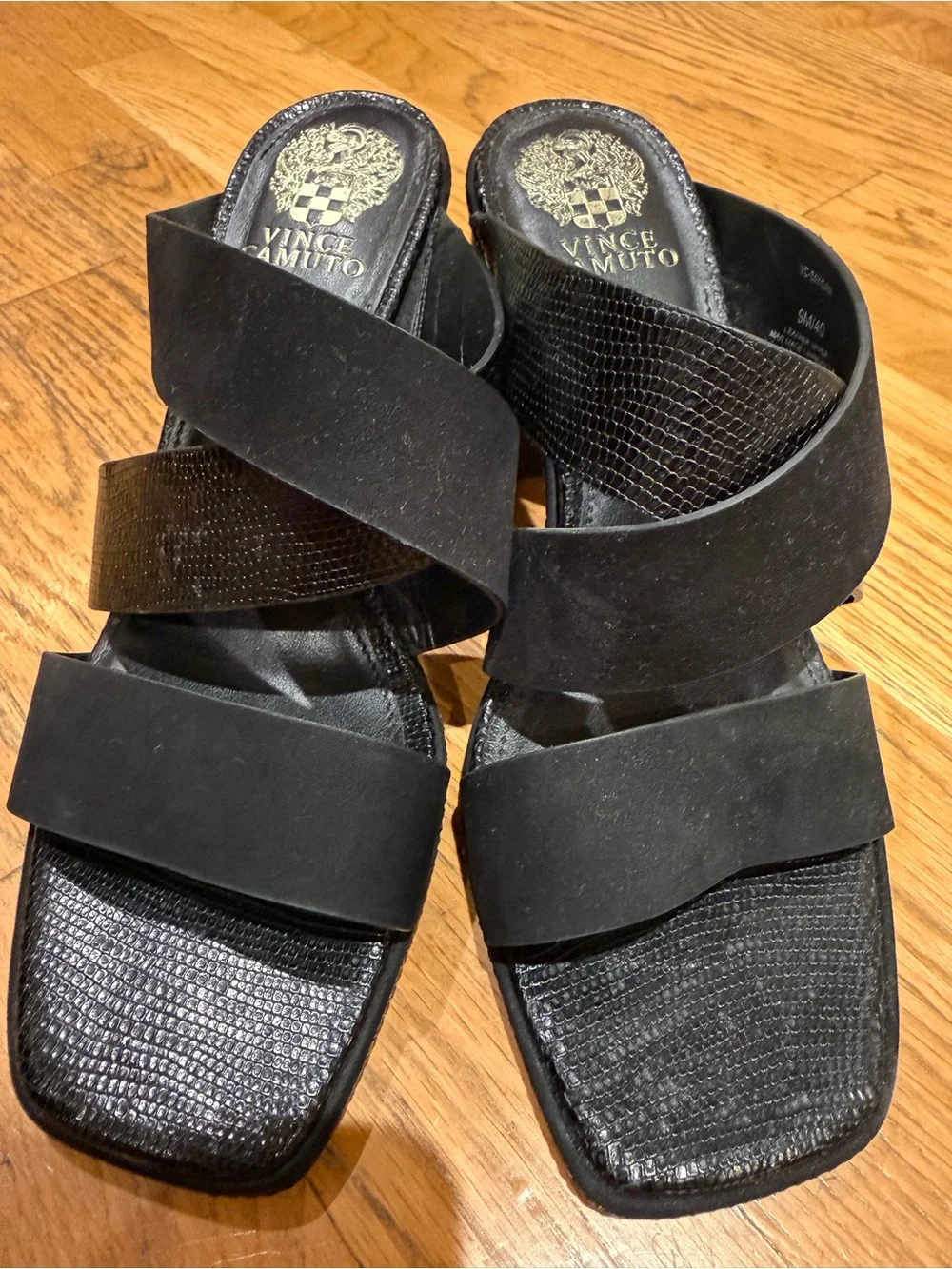 Vince Camuto Black Saygan Slide Mules - Picture 3 of 8